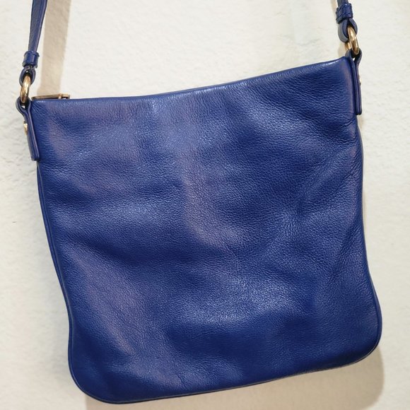 SOLD Marc by Marc Jacobs Cobalt Blue Leather Crossbody Bag with Gold Hardware - Picture 6 of 8